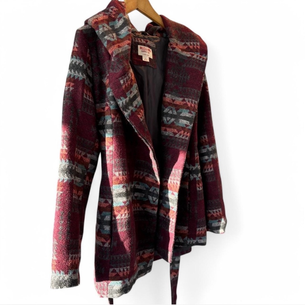 Mossimo Hooded Aztec Pattern Coat - image 2